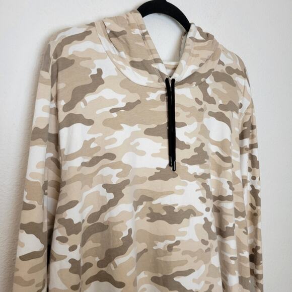 TORRID Active Tan Camo Pullover Hoodie Sweatshirt Cozy Neutral Plus Size 3X - Picture 3 of 15